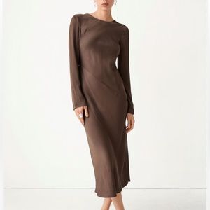 & Other Stories satin open back dress